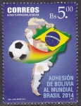 Stamps Bolivia -  Copa mundial de Fútbol BRASIL 2014