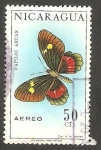 Stamps Nicaragua -  583 - Mariposa arcas