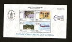 Sellos de Europa - España -  Espamer Sevilla 96  - Aviación y Espacio -Exposición Mundial de Filatelia- HB