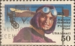Stamps United States -  Intercambio 0,25 usd 50 cents. 1991