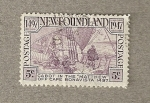 Stamps America - New Foundland -  Cabot a la vista del cabo Bonavista