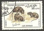 Stamps Afghanistan -  1373 - Ratones
