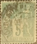 Sellos de Europa - Francia -  Intercambio 0,60 usd 5 cents. 1876