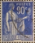 Stamps France -  Intercambio 0,20 usd 90 cents 1938