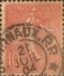 Stamps France -  Intercambio 0,40 usd 10 cents. 1903