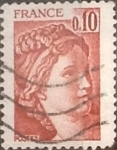 Stamps France -  Intercambio 0,20 usd 10 cents. 1977