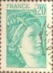 Stamps : Europe : France :  Intercambio 0,20 usd 20 cents. 1977