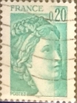 Stamps : Europe : France :  Intercambio 0,20 usd 20 cents. 1977