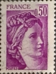 Stamps France -  Intercambio 0,20 usd 50 cents. 1977