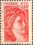 Stamps France -  Intercambio 0,20 usd 1,40 francos 1980