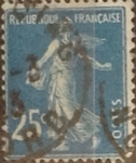Stamps France -  Intercambio 0,25 usd 25 cents. 1906