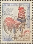 Stamps France -  Intercambio 0,20 usd 25 cents. 1962