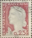 Stamps France -  Intercambio 0,20 usd 25 cents. 1960