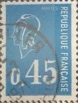Stamps France -  Intercambio 0,20 usd 45 cents. 1971