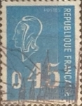 Stamps France -  Intercambio 0,20 usd 45 cents. 1971