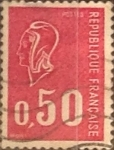 Stamps : Europe : France :  Intercambio 0,20 usd 50 cents. 1971
