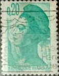 Stamps France -  Intercambio 0,20 usd 20 cents. 1982