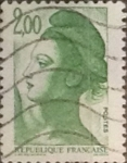 Stamps France -  Intercambio 0,20 usd 2 franco 1987
