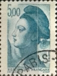 Stamps France -  Intercambio 0,20 usd 5 franco 1982