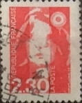 Stamps France -  Intercambio 0,20 usd 2,30 francos 1990