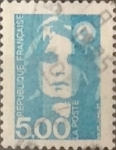 Stamps France -  Intercambio 0,20 usd 5 francos 1991