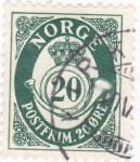 Stamps : Europe : Norway :  escudo y corneta
