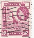 Stamps Uganda -  jirafa