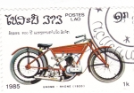 Sellos de Asia - Laos -  motocicleta