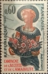 Stamps France -  Intercambio jxn 0,20 usd 60 cents. 1965