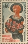 Stamps France -  Intercambio cxrf2 0,20 usd 60 cents. 1965
