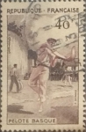 Stamps France -  Intercambio jxn 0,30 usd 40 francos 1956
