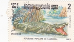 Stamps Cambodia -  cocodrilo