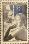 Stamps : Europe : France :  Intercambio jxn 0,20 usd 25 francos 1955