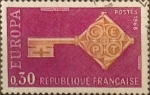 Stamps : Europe : France :  Intercambio jcxs 0,20 usd 30 cents. 1968