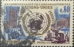 Stamps France -  Intercambio jxn 0,40 usd 80 cents. 1970