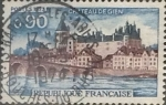Stamps France -  Intercambio 0,20 usd 90 cents. 1973