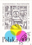 Stamps Poland -  imprenta antigua