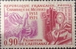 Stamps France -  Intercambio jxn 0,30 usd 90 cents. 1971
