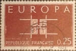 Stamps France -  Intercambio jcxs 0,25 usd 25 cents. 1963