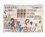 Stamps Spain -   III Centenario de la Real Academia Española 1713-2013