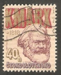 Sellos de Europa - Checoslovaquia -  2255 - 160 anivº del nacimiento de Karl Marx