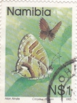 Stamps : Africa : Namibia :  mariposas