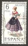 Stamps Spain -  1769 - Traje típico de Alicante