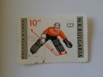 Stamps : Europe : Bulgaria :  Bulgaria - Winter Olympic Games Innsbruck 1964 - ice hockey (10st)