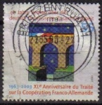 Stamps : Europe : Germany :  ALEMANIA 2003 Scott 2224 Sello 50 Aniversario Tratado con Francia 55 Usado Michel 2311 Allemagne Dui
