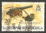 Stamps : America : Saint_Kitts_and_Nevis :  St. Christopher-Nevis-Anguilla - 229 - Cañón del siglo XVII