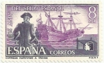 Stamps : Europe : Spain :  125 ANIVERSARIO SELLO ESPAÑOL. CORREO MARITIMO A INDIAS. EDIFIL 2234
