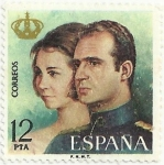 Stamps Spain -  SERIE JUAN CARLOS Y SOFIA. PAREJA REAL VALOR FACIAL 12 Pts. EDIFIL 2305