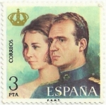 Stamps Spain -  SERIE JUAN CARLOS Y SOFIA.   PAREJA REAL, VALOR FACIAL   3 Pts. EDIFIL 2304