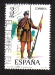 Stamps Spain -  Uniformes Militares